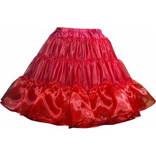Petticoat rot Organdy Organza voluminös Unterrock Rüschenrock
