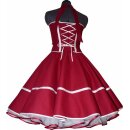 Festliches 50er Keid zum Petticoat bordeaux schwarz Vintage 42
