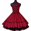 Festliches 50er Keid zum Petticoat bordeaux schwarz Vintage 42