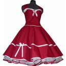 Festliches 50er Keid zum Petticoat bordeaux schwarz Vintage 42