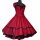 Festliches 50er Keid zum Petticoat bordeaux schwarz Vintage 42