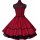 Festliches 50er Keid zum Petticoat bordeaux schwarz Vintage 42