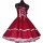 Festliches 50er Keid zum Petticoat bordeaux schwarz Vintage 42