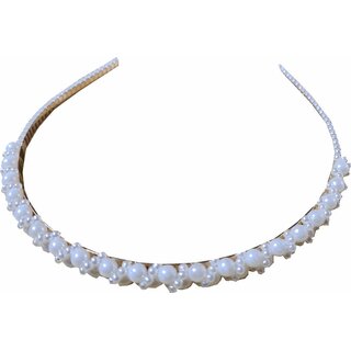 Haarreif Perlen Spirale Haarschmuck Hochzeit Brautschmuck