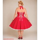 50er Jahre Retrokleid zum Petticoat rot weiß...