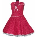 50er Jahre Retrokleid zum Petticoat rot weiß Rockabilly 46/48