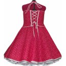50er Jahre Retrokleid zum Petticoat rot weiß Rockabilly 46/48