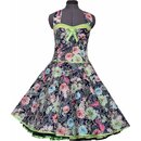 50er Jahre Petticoat Kleid Vintage schwarz grüne rosa...