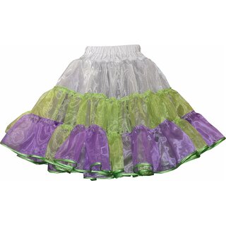 Geflammter Petticoat glänzender Organza zweifarbig einlagig oder doppellagig