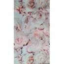 50er Jahre Hochzeitskleid weiß mit rosa Rosen Brautkleid zum Petticoat