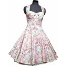 50er Jahre Hochzeitskleid weiß mit rosa Rosen Brautkleid...