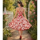 Petticoatkleid zum Petticoat roter Mohn Vintage...