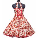 Petticoatkleid zum Petticoat roter Mohn Vintage Rockabilly 50er Jahre