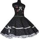 50er Tanzkleid zum Petticoat schwarz Punkte weiß...