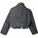 Bolero langarm schwarz weiße Punkte asymmetrisch...