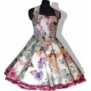 50er Kleid zum Petticoat creme rosa Blumen Romantik 36