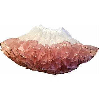 Petticoa rosa Unterrock mit Organza und Tll mittel