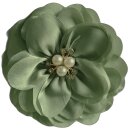 Haarblume Stoff hellgrün Haarschmuck 8cm