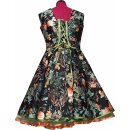 Kleid zum Petticoat Rockabilly schwarz orange grüne...