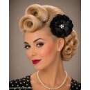 Haarblume Satin schwarz Haarschmuck 8cm