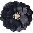 Haarblume Satin schwarz Haarschmuck 8cm
