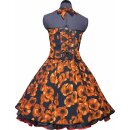50er Jahr Kleid zum Petticoat orangerote oder gelbe Rosen