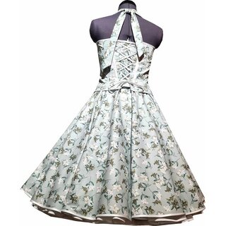  50er Jahr Kleid zum Petticoat hellgrn weie Lilien