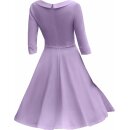 VintageA-Linienkleid lila violet mit Rundhals und...