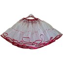 Petticoat wei rotes Band 50er Jahre einlagig mittel