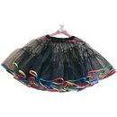 Petticoat schwarz mit Regenbogensatinband 50er Jahre...