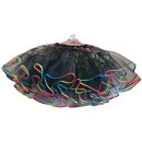 Petticoat schwarz mit Regenbogensatinband 50er Jahre einlagig mittel