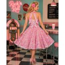 50er Jahre Petticoatkleid rosa Butterfly Schmetterlinge Korsage