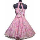 50er Jahre Petticoatkleid rosa Butterfly Schmetterlinge Korsage