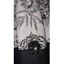 Petticoat Kleid weiß schwarze zarte Blumen mit schwarzem Akzent am Rocksaum