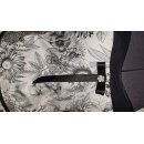 Petticoat Kleid weiß schwarze zarte Blumen mit schwarzem Akzent am Rocksaum