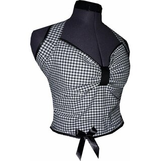  50er Jahre Retro Rockabilly Korsage Oberteil Vichy Karo 40