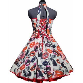 Petticoatkleid Korsage Kussmund Kiss Lipstick zum Petticoat 36,38