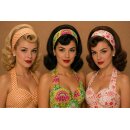 3 Haarbänder Rockabilly 50er Jahre Punkte Muster bunt