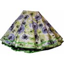 50er JahreTanzrock zum Petticoat Blumen Rosen grün lila