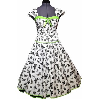 50er Jahre Kleid zum Petticoat Schmetterlinge wei�...