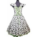 50er Jahre Kleid zum Petticoat Schmetterlinge weiß...