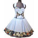 50er Jahre Petticoatkleid hellblau blau wei�e...