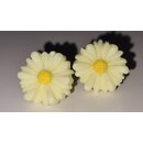 Vintage Ohrschmuck Ohrringe Bl�te gelb