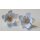 Vintage Ohrschmuck Ohrringe Blüte Magnolie weiß