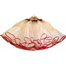 50er Jahre fülliger Petticoat weiß rotes Band...
