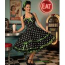 50er Jahre Petticoatkleid schwarz weiße Punkte...