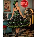 50er Jahre Petticoatkleid schwarz weiße Punkte...