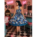 Tanzkleid der 50er Petticoat Kleid Retroblumen...
