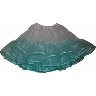  Petticoat smaragdgrn Unterrock mit Organza und Tll kombiniert 57 cm