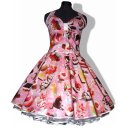 50er Petticoat Kleid Korsage rosa Candysugar